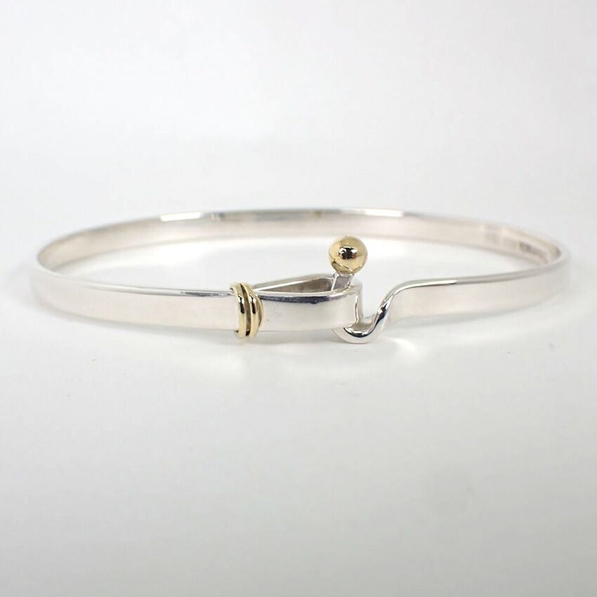 Tiffany & Co 925 750 Hook Eye Bangle Bracelet — view 5