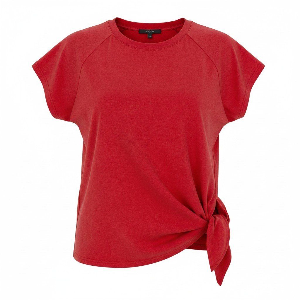 Gucci Side Ribbon Crew Neck Short Sleeve T-Shirt XL Red Cotton