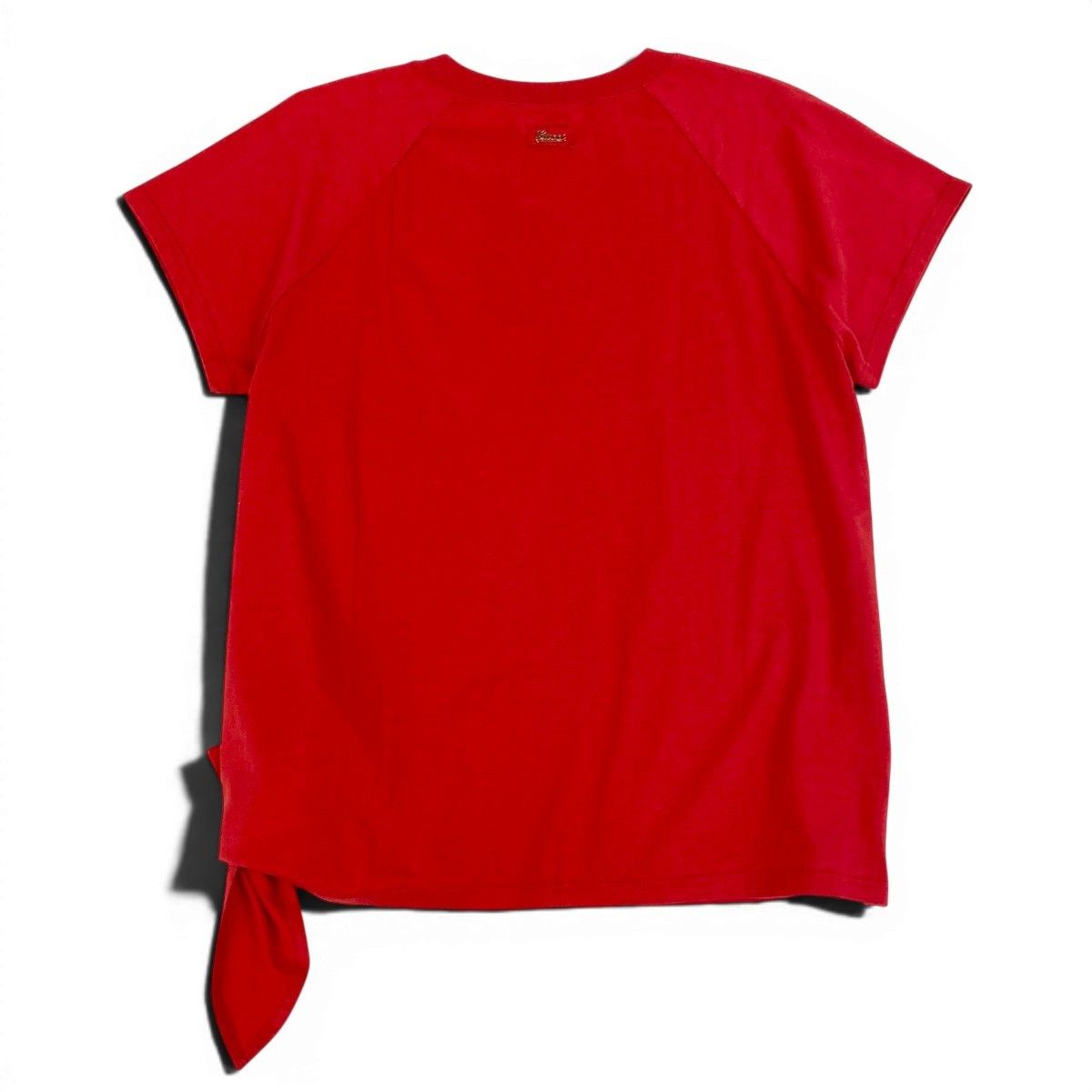 Gucci Side Ribbon Crew Neck Short Sleeve T-Shirt XL Red Cotton — view 3