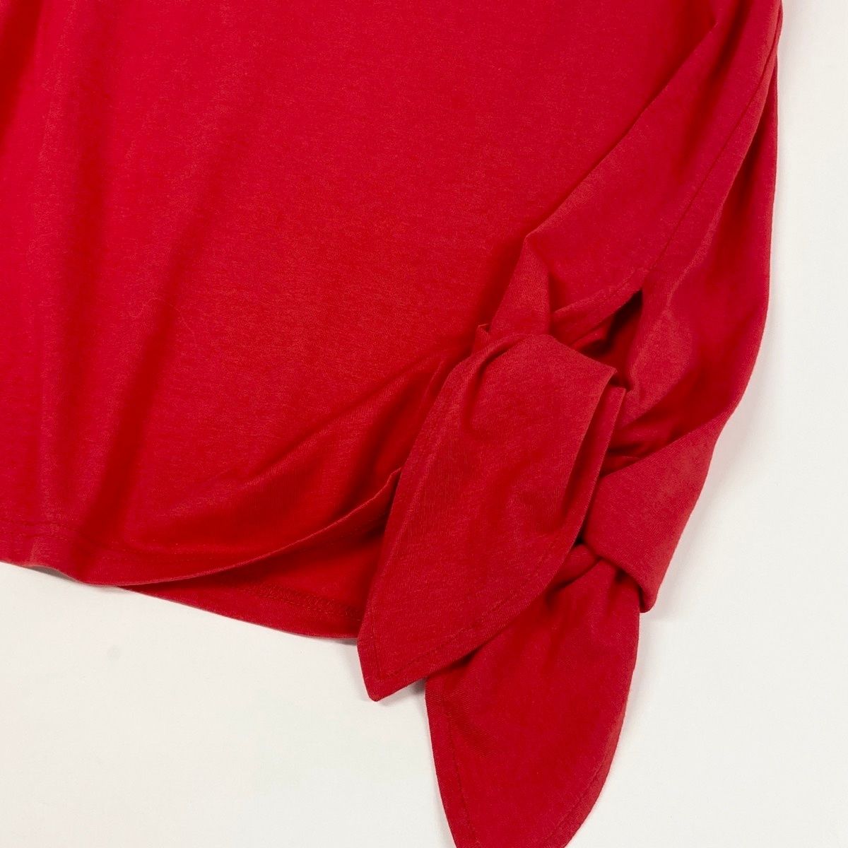 Gucci Side Ribbon Crew Neck Short Sleeve T-Shirt XL Red Cotton — view 5