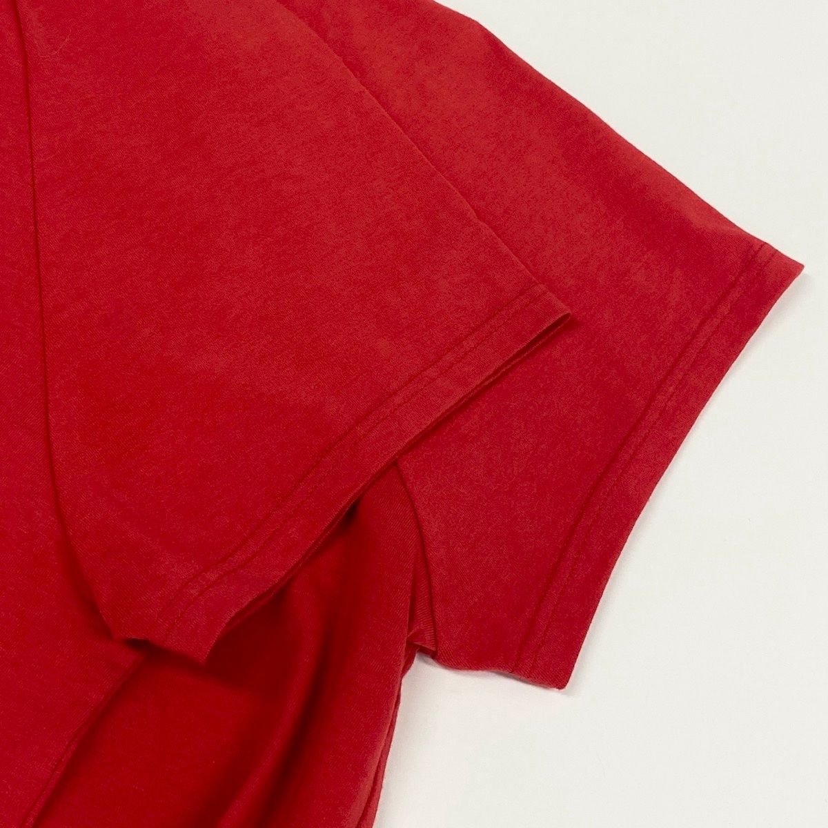 Gucci Side Ribbon Crew Neck Short Sleeve T-Shirt XL Red Cotton — view 6