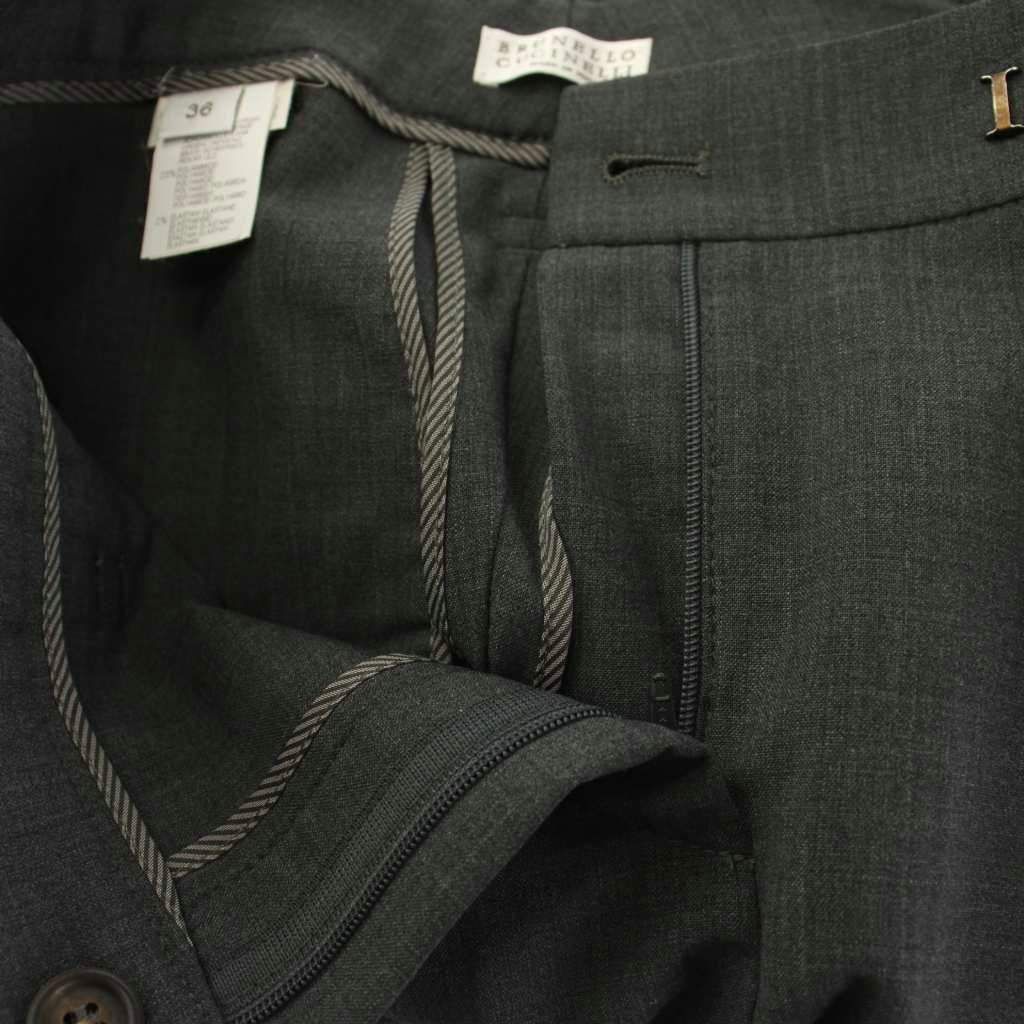 Brunello Cucinelli Tapered Pants Trousers Zip Fly Wool — view 4