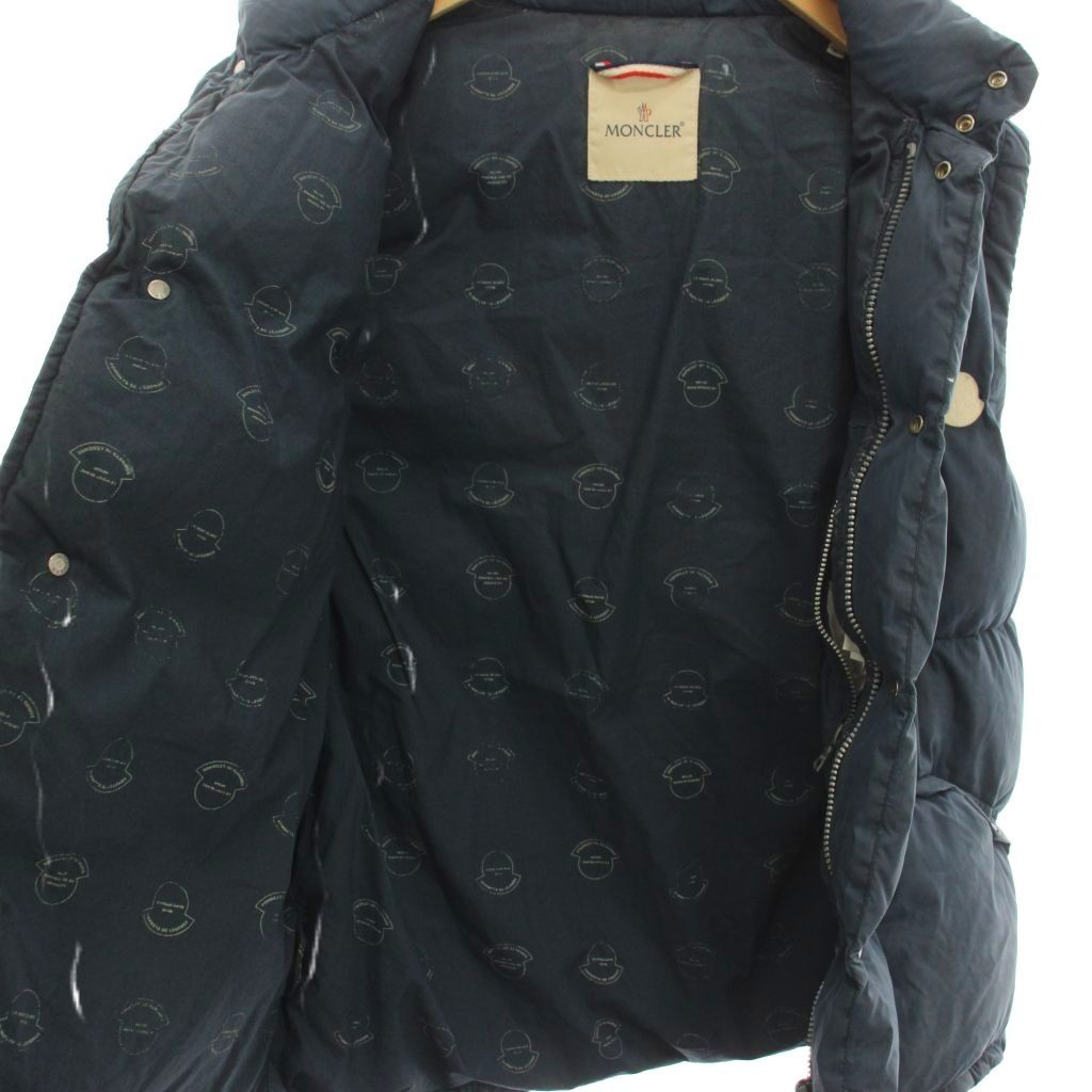 Moncler Ide Gilet Down Vest Zip Up 2 Navy YM — view 3