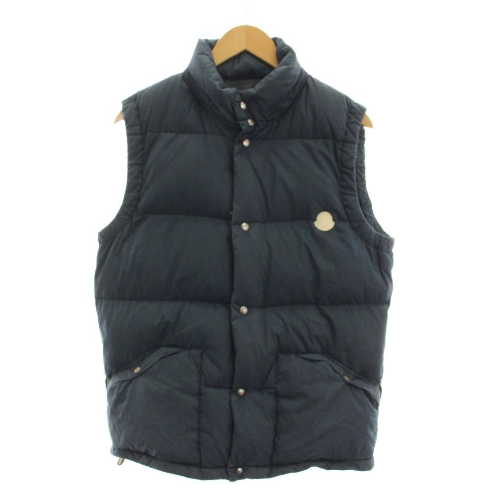 Moncler Ide Gilet Down Vest Zip Up 2 Navy YM