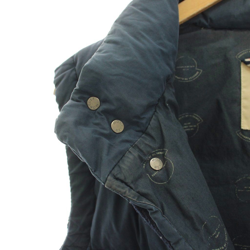 Moncler Ide Gilet Down Vest Zip Up 2 Navy YM — view 5