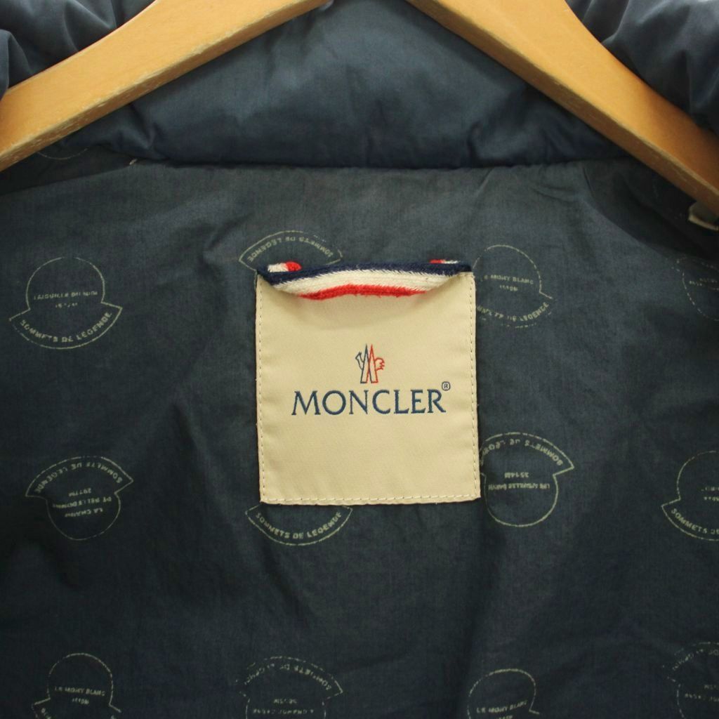 Moncler Ide Gilet Down Vest Zip Up 2 Navy YM — view 4