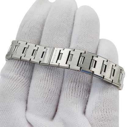 Bvlgari Watch Diamond Quartz Stainless Steel Silver Black Round Polished — view 5