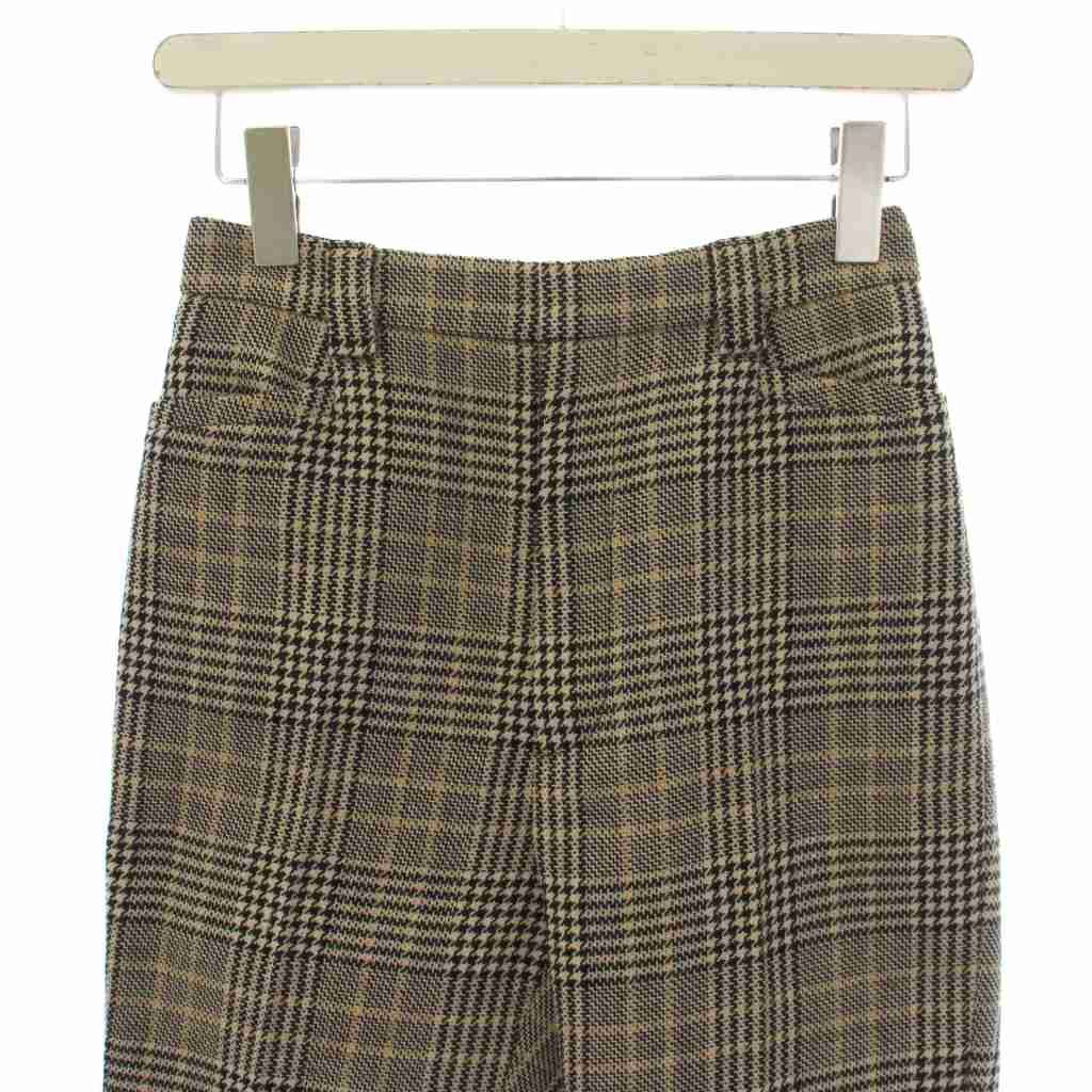 Saint Laurent Paris Shorts Zip Fly Plaid Wool 155 Beige — view 5