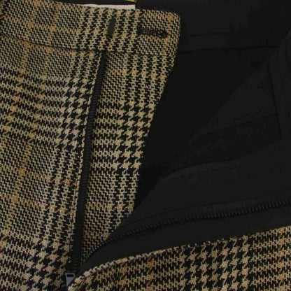 Saint Laurent Paris Shorts Zip Fly Plaid Wool 155 Beige — view 4