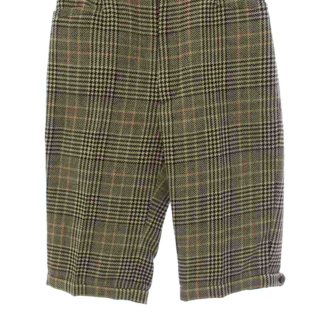 Saint Laurent Paris Shorts Zip Fly Plaid Wool 155 Beige — view 7