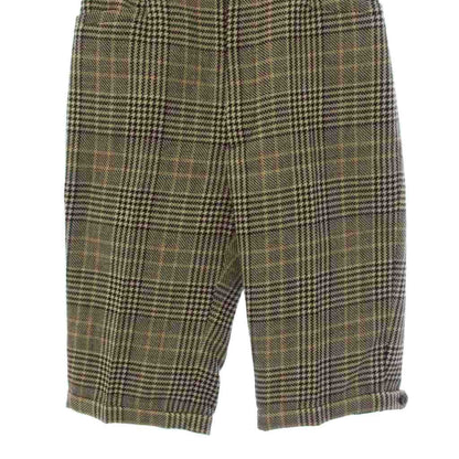 Saint Laurent Paris Shorts Zip Fly Plaid Wool 155 Beige — view 7