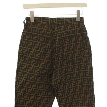 Fendi Trousers Pants Zip Fly Zucca Pattern 27 Brown — view 6