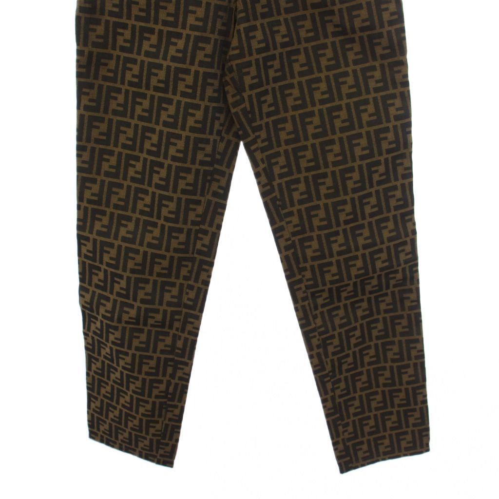 Fendi Trousers Pants Zip Fly Zucca Pattern 27 Brown — view 7