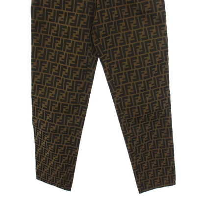 Fendi Trousers Pants Zip Fly Zucca Pattern 27 Brown — view 7
