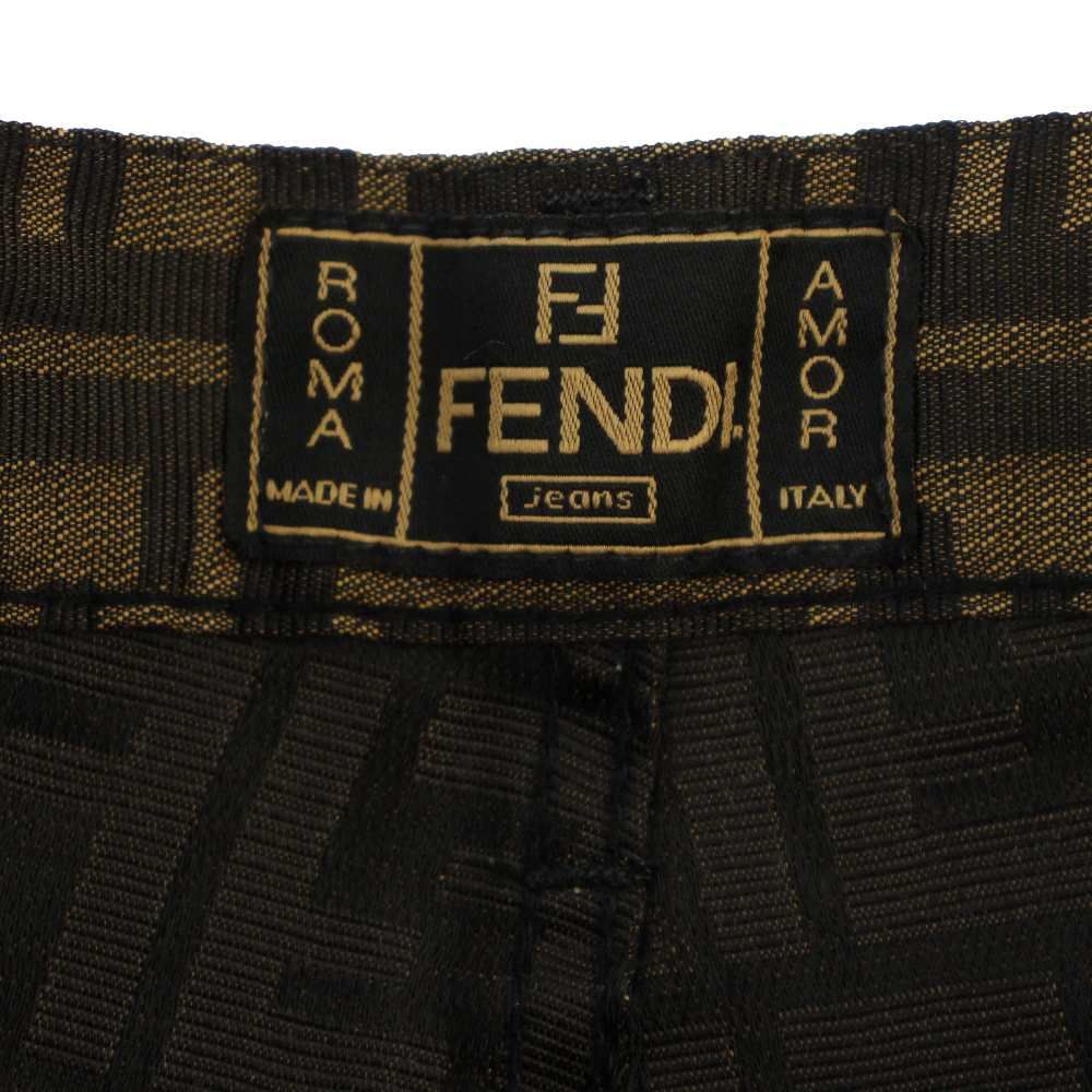 Fendi Trousers Pants Zip Fly Zucca Pattern 27 Brown — view 3