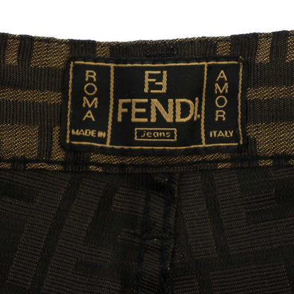 Fendi Trousers Pants Zip Fly Zucca Pattern 27 Brown — view 3