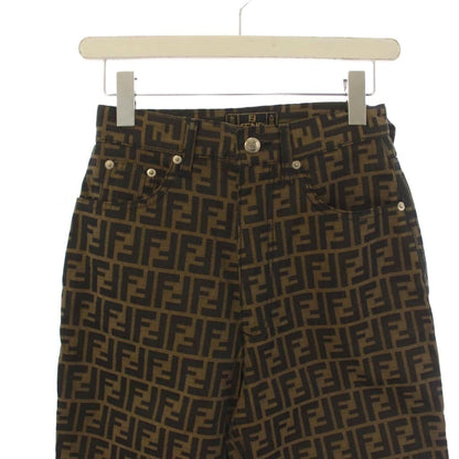 Fendi Trousers Pants Zip Fly Zucca Pattern 27 Brown — view 5