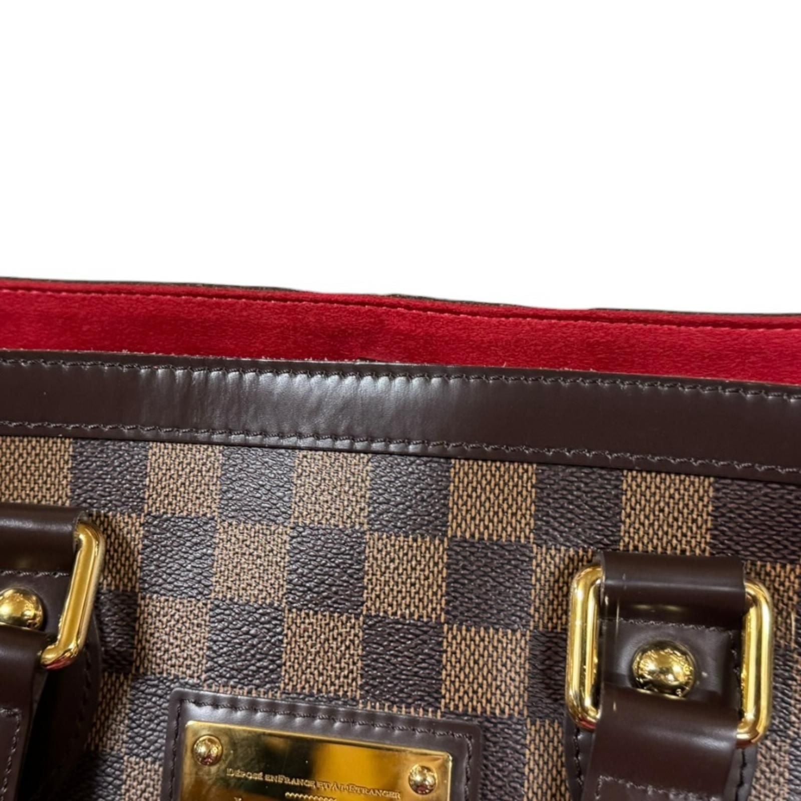 Louis Vuitton Hampstead PM Damier Handbag Canvas Brown — view 9