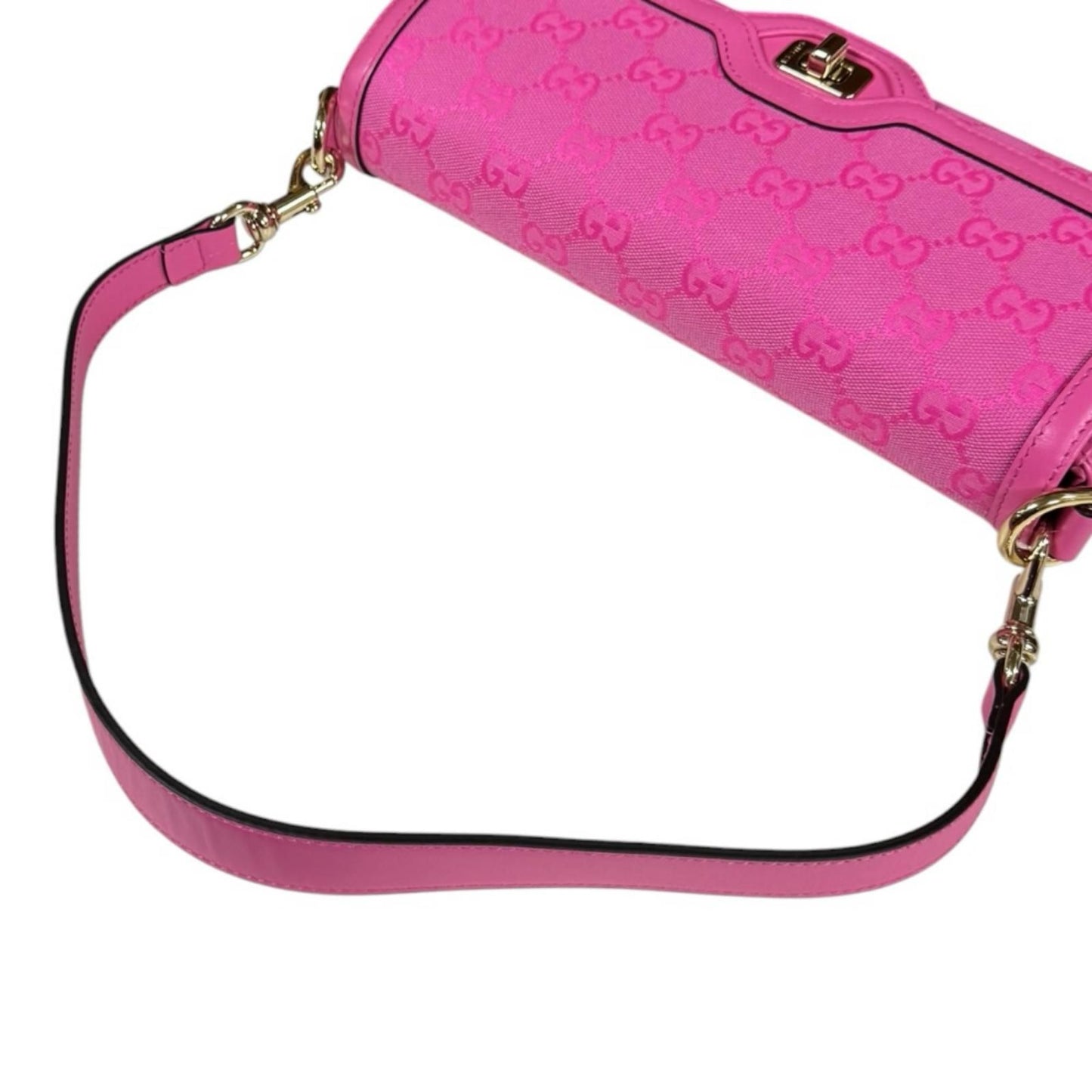 Gucci Mini Shoulder Bag Luce Bag GG Canvas Pink — view 7