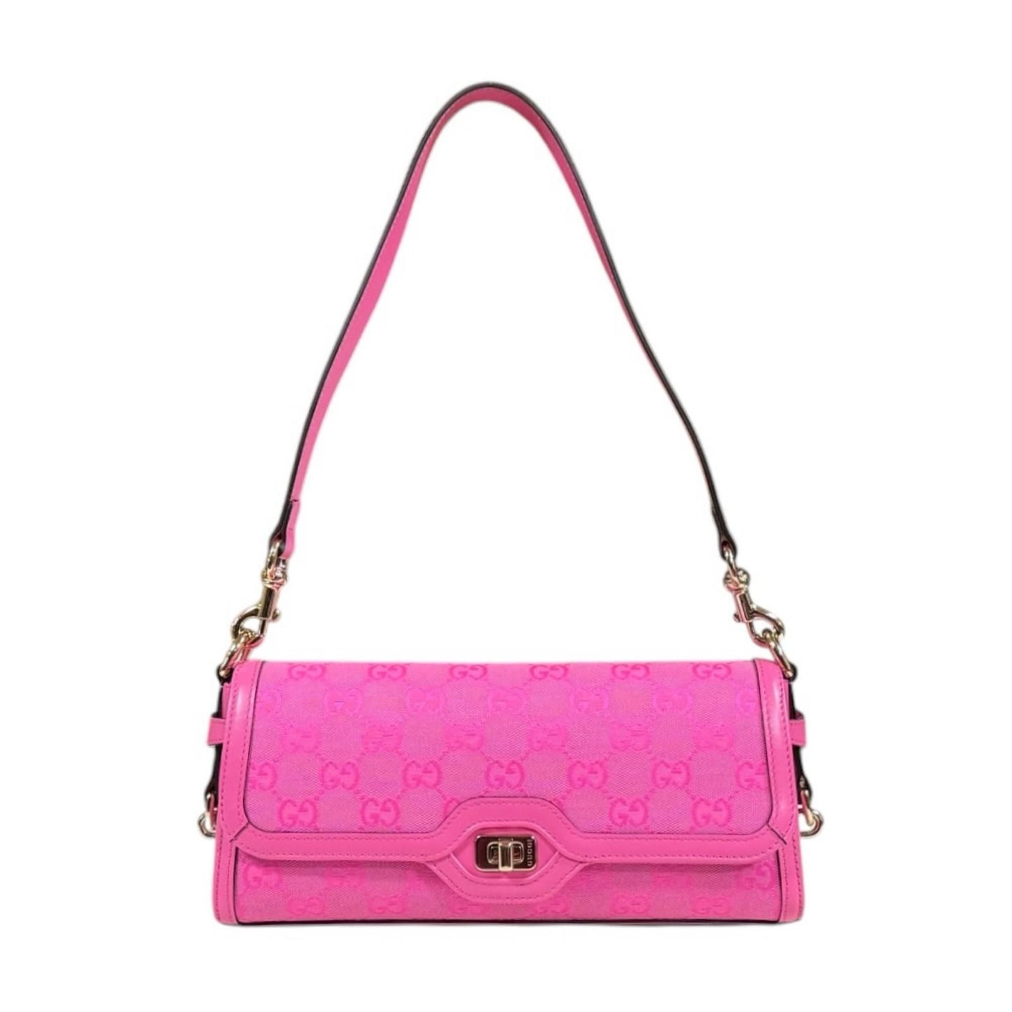 Gucci Mini Shoulder Bag Luce Bag GG Canvas Pink