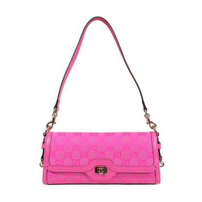 Gucci Mini Shoulder Bag Luce Bag GG Canvas Pink