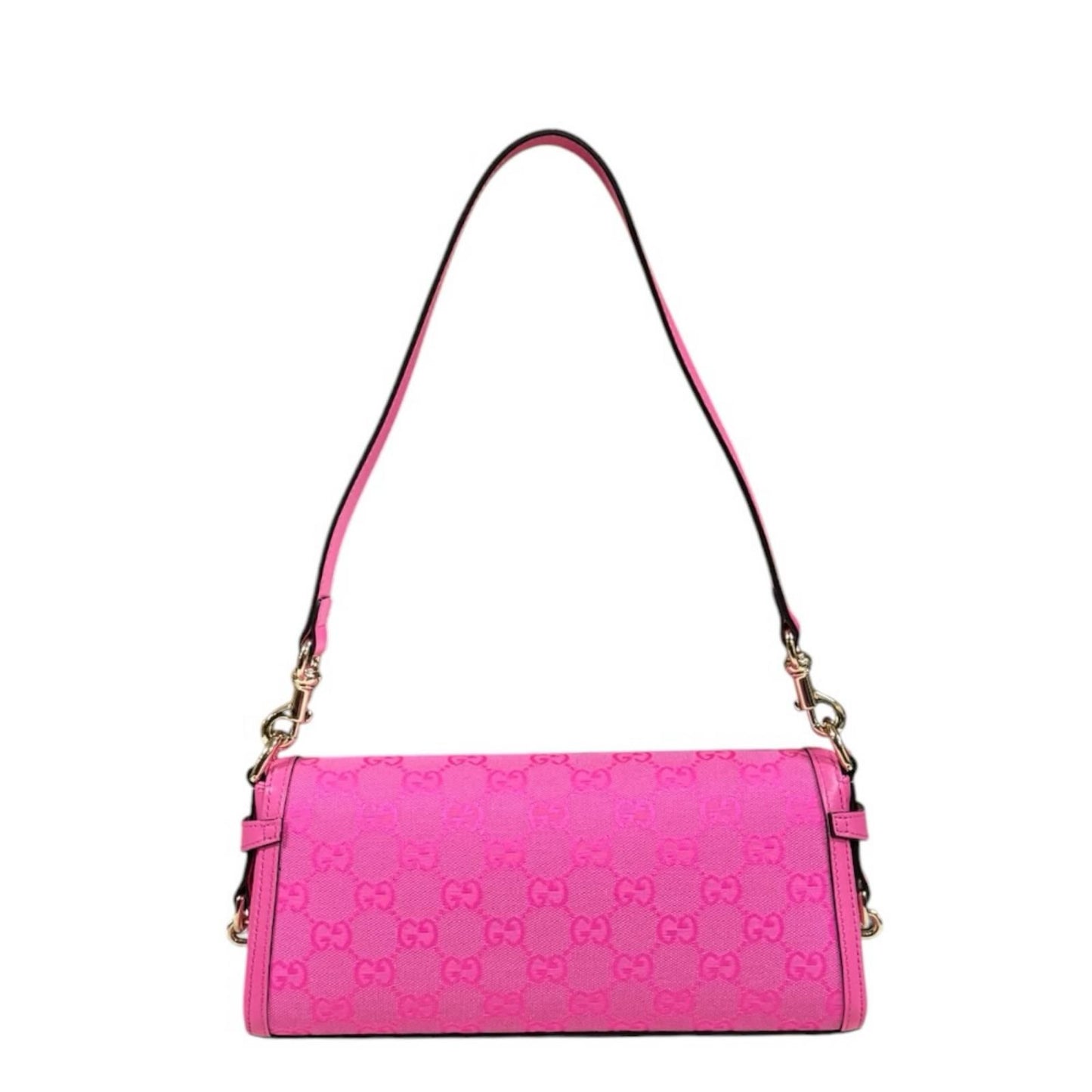 Gucci Mini Shoulder Bag Luce Bag GG Canvas Pink — view 3
