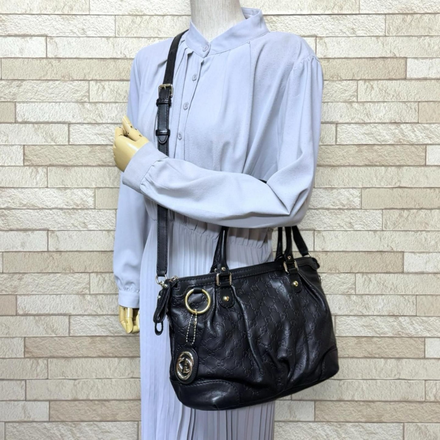Gucci Sukie Guccissima Shoulder Bag Shi Marais the Black — view 2