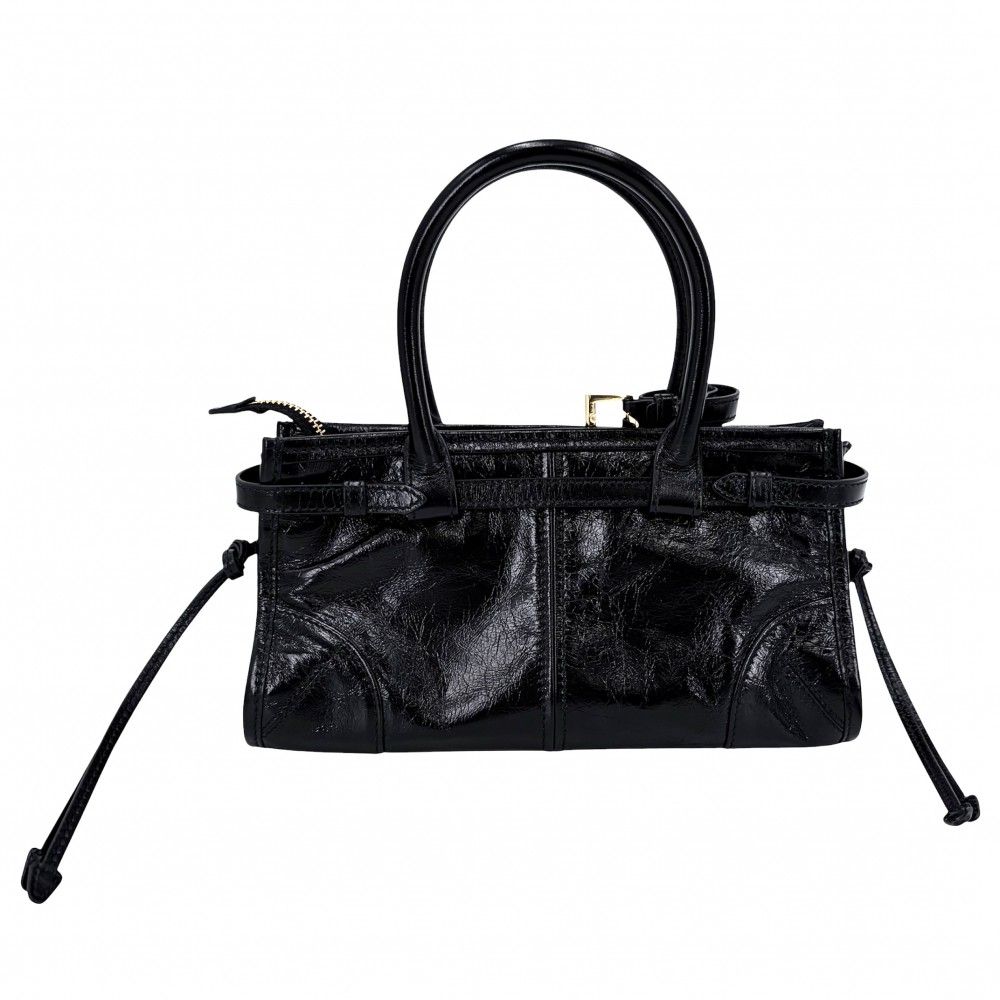 Prada 2-Way Boni Mini Shoulder Bag Crossbody Triangle Logo Tote Leather Black — view 2