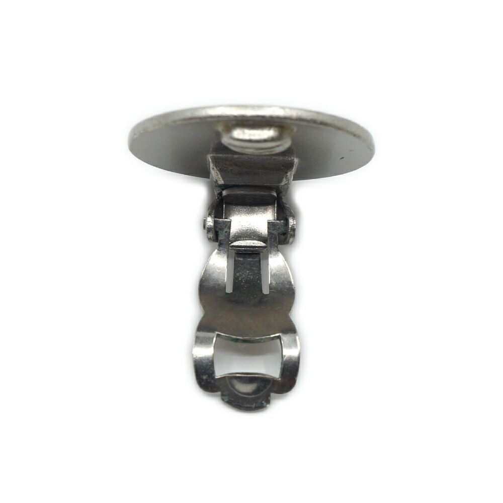 Chanel CC Logo Earrings 00c Silver Black Metal — view 4