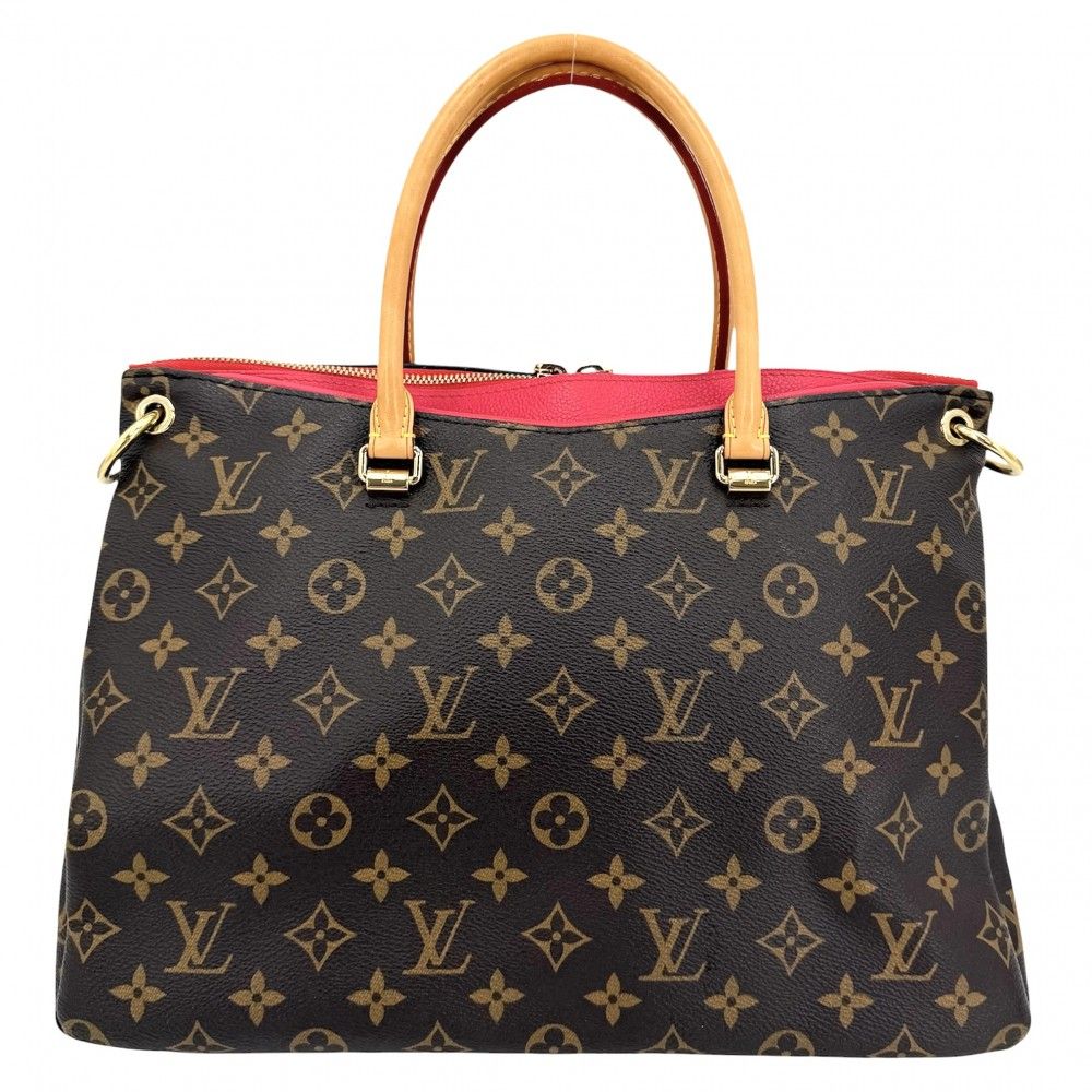 Louis Vuitton 2-Way Monogram Pallas Shoulder Bag Brown Red Gold — view 2