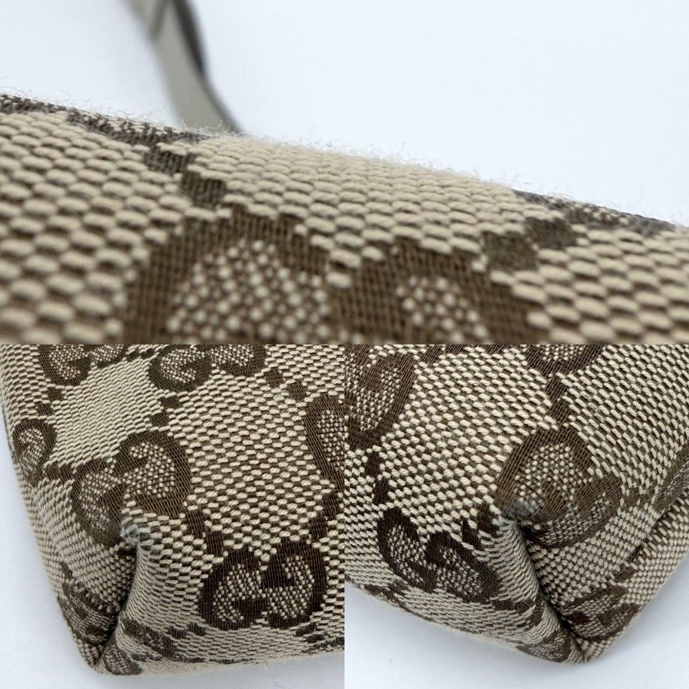 Gucci Shoulder Bag GG Crossbody Canvas Beige White Soft Togo — view 6