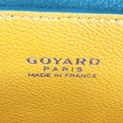 Goyard 2-Way Saigon Mini Shoulder Bag Crossbody Herringbone Leather Green Silver — view 5