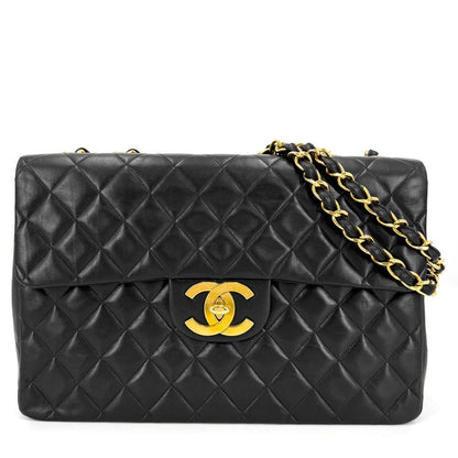Chanel Shoulder Bag Deca Quilted 34 CC Logo Double Chain Crossbody Turnlock