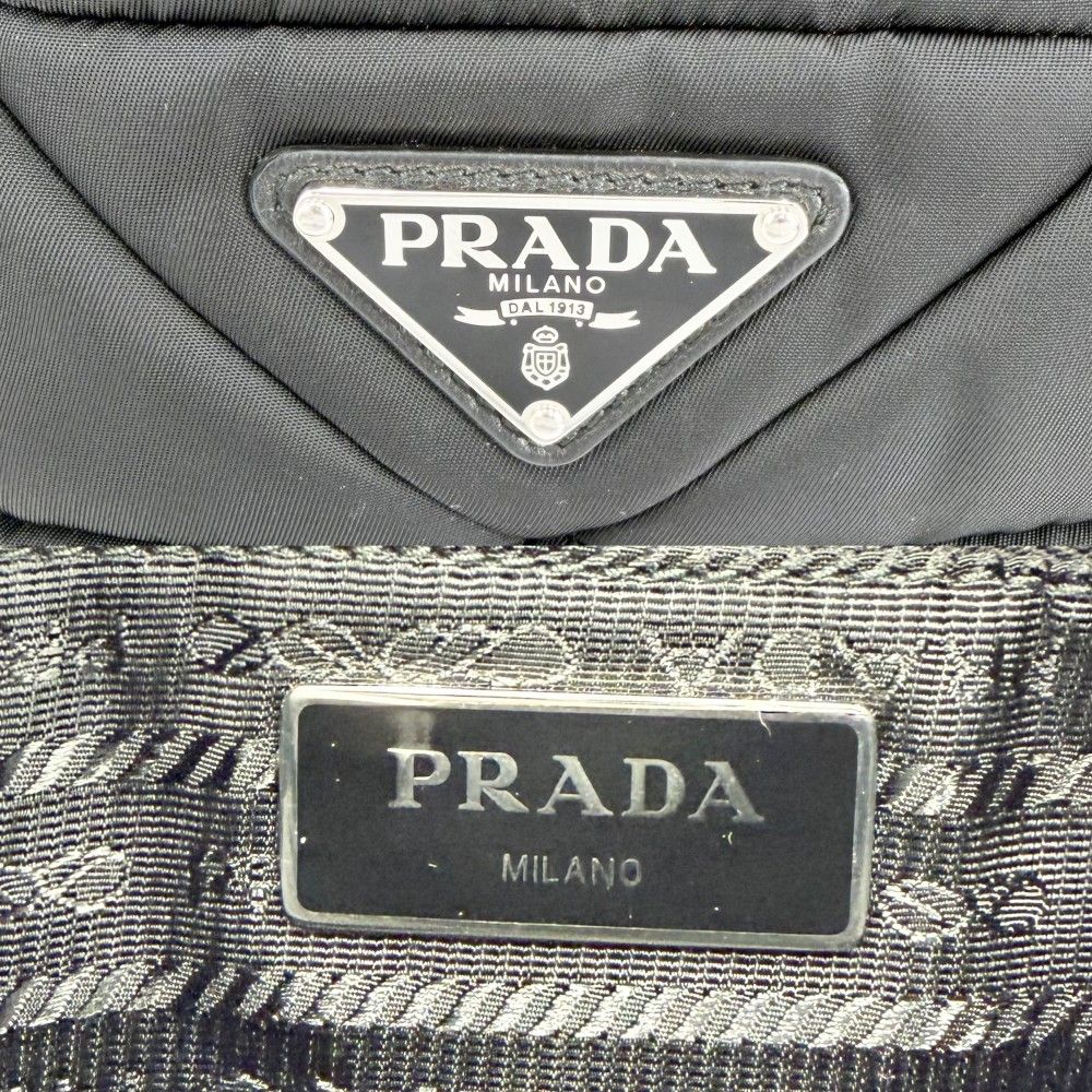 Prada Shoulder Bag Padded Re-Nylon Bag Crossbody Triangle Logo Nylon Black — view 5