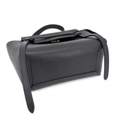 Celine Micro Belt Bag Shoulder Leather Black Gold — view 3