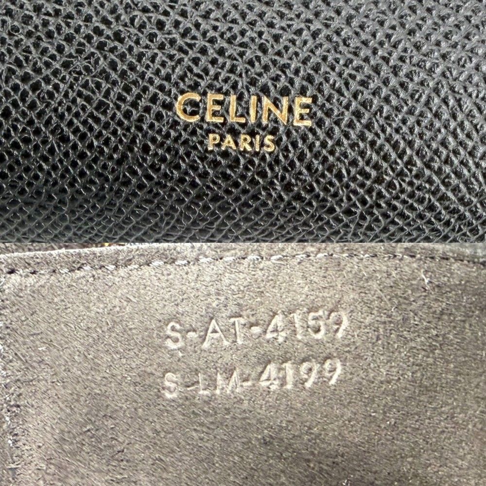 Celine Micro Belt Bag Shoulder Leather Black Gold — view 5