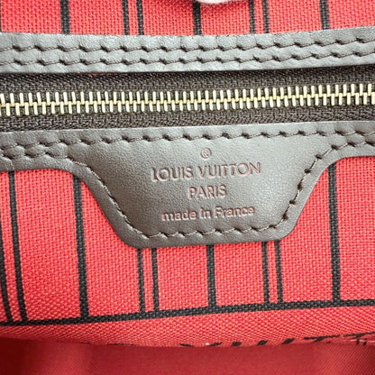Louis Vuitton Tote Neverfull PM Handbag Shoulder Damier Canvas Brown Gold — view 5