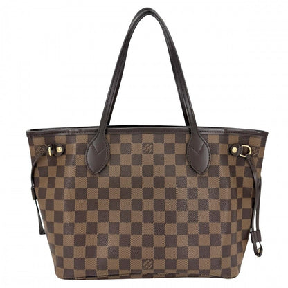Louis Vuitton Tote Neverfull PM Handbag Shoulder Damier Canvas Brown Gold — view 2
