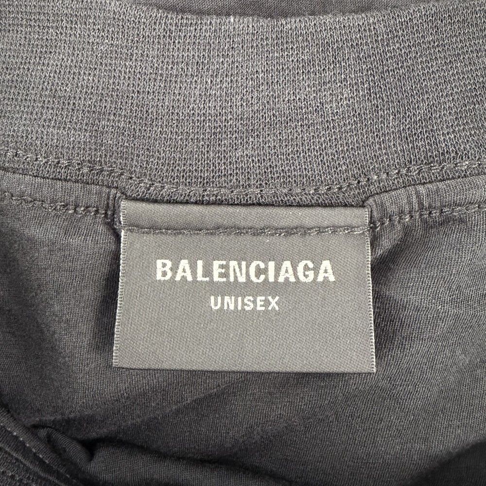 Balenciaga Short Sleeve T-Shirt Logo Print Crew Neck Top Inside Out 2 Sizes — view 4