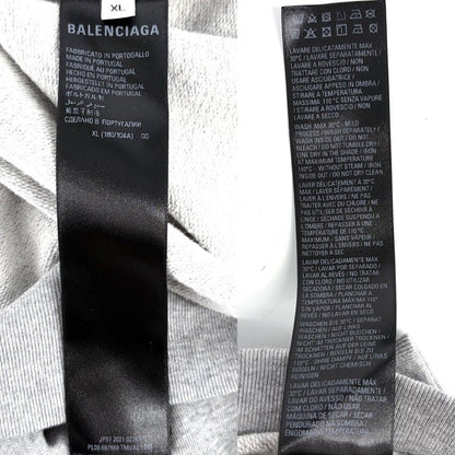 Balenciaga Sweatshirt Logo Top XL Gray Cotton Spring Autumn Winter — view 7