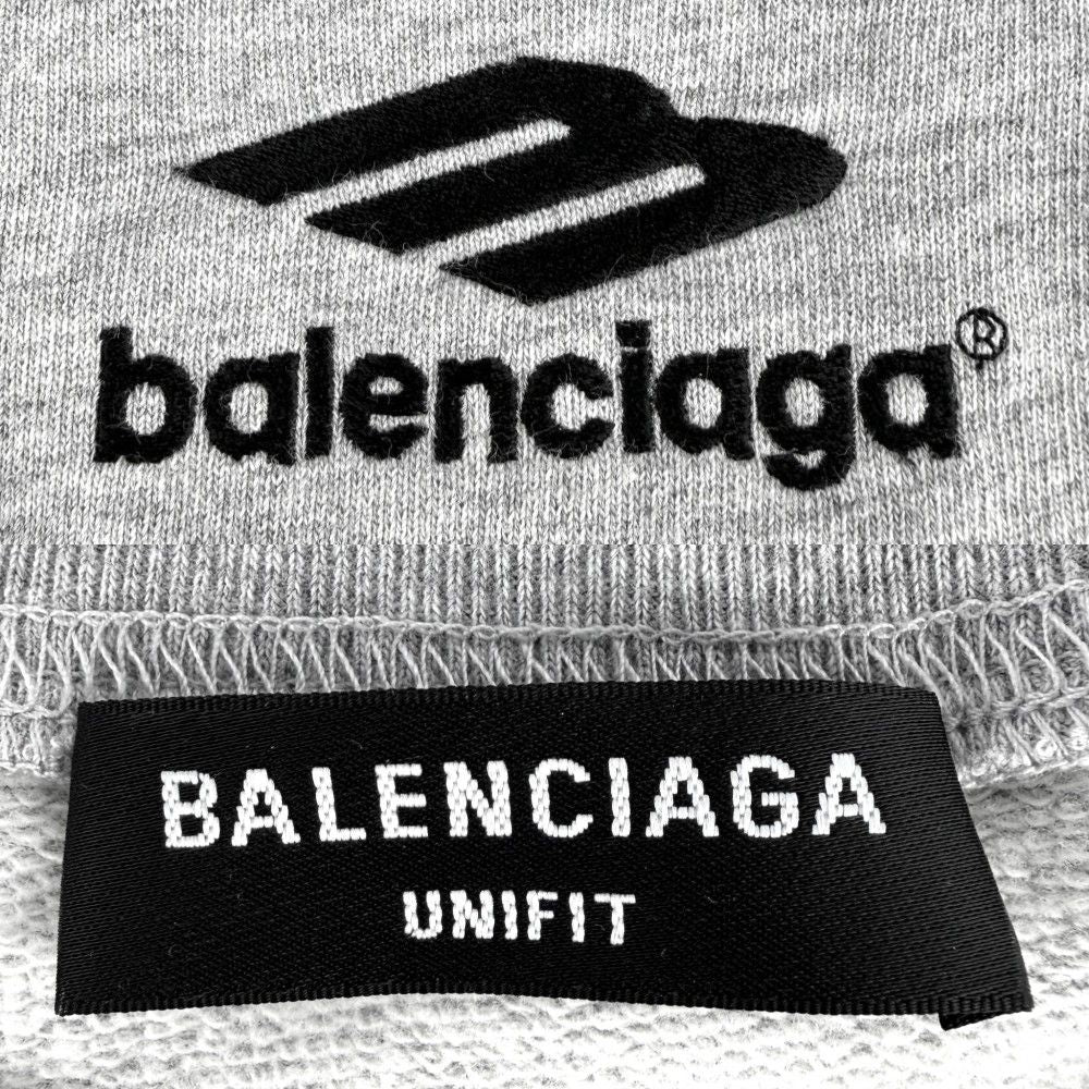 Balenciaga Sweatshirt Logo Top XL Gray Cotton Spring Autumn Winter — view 4