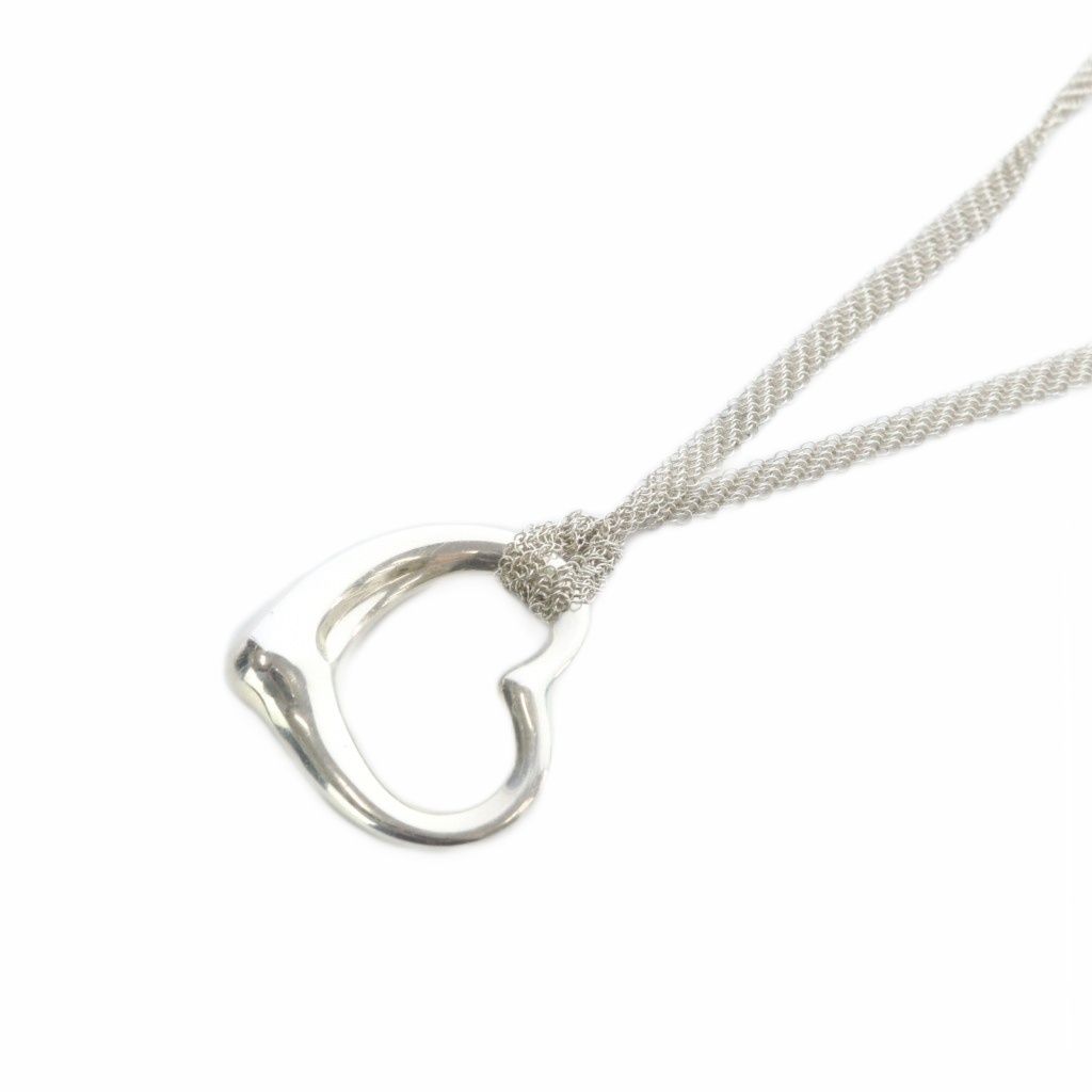 Tiffany & Co Elsa Peretti Open Heart Pendant 925 Sterling Silver — view 2