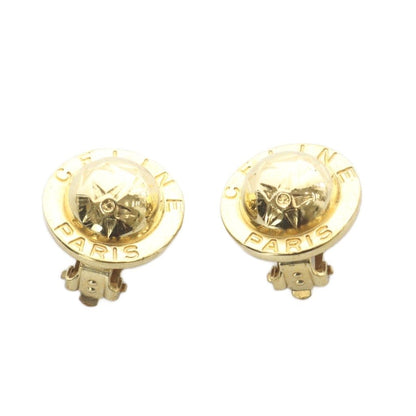 Celine Star Ball Vintage Earrings Gold — view 5
