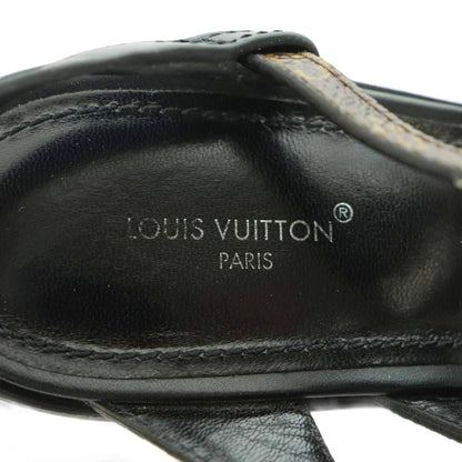 Louis Vuitton Berlin Sandal Monogram Canvas Strap Square Toe Chunky Heels Logo — view 7