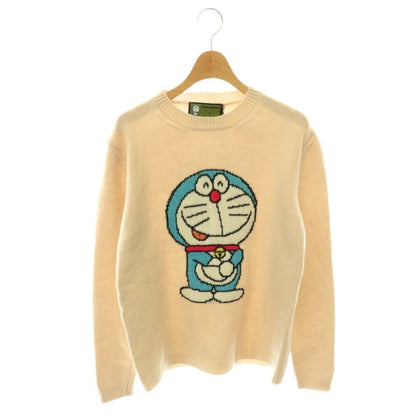 Gucci Doraemon Knit Sweater Pullover Wool XS Beige Multicolor CX