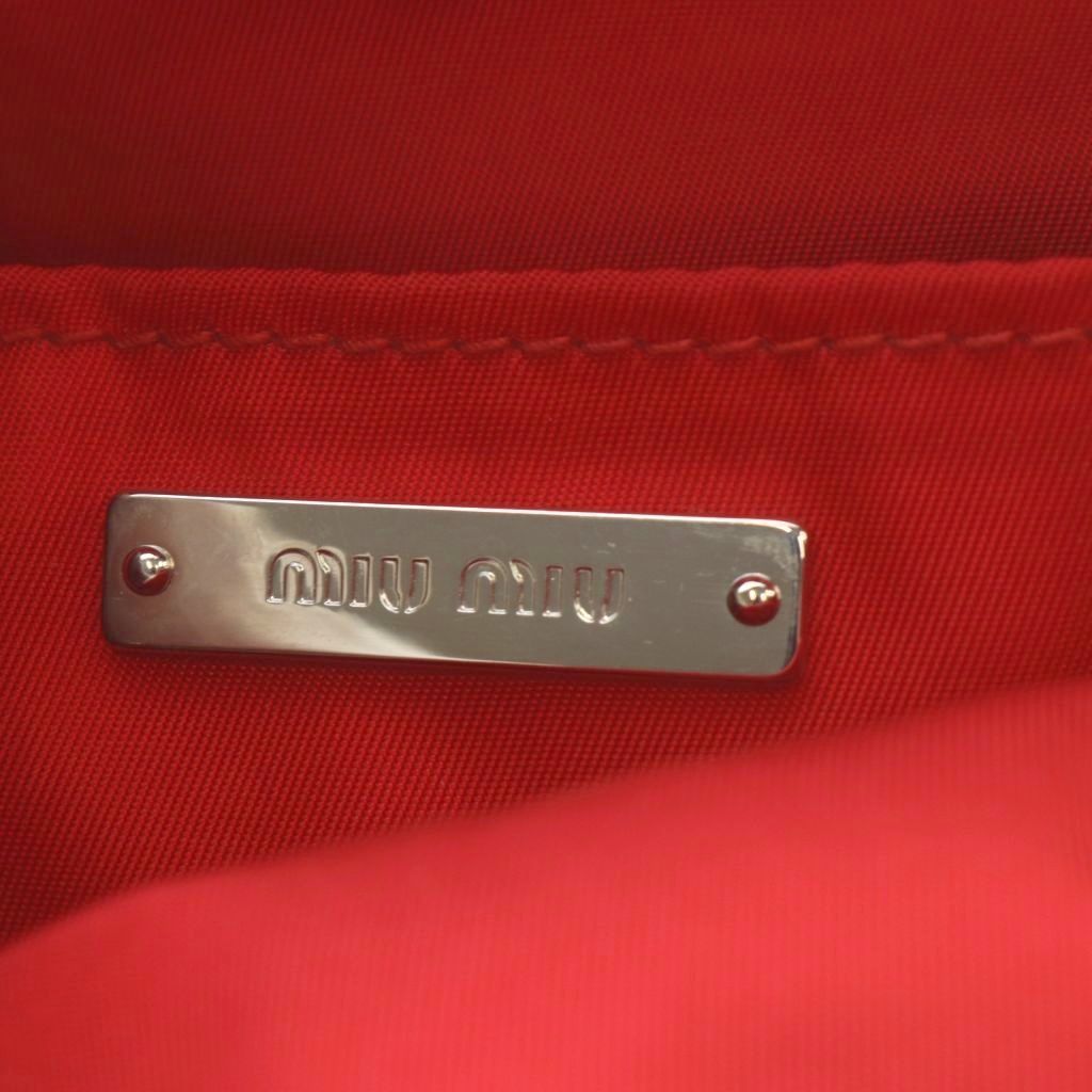 Miu Miu Miu Cordura Stbouq Flora Shoulder Bag Canvas Black — view 3