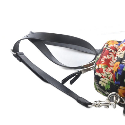 Miu Miu Miu Cordura Stbouq Flora Shoulder Bag Canvas Black — view 7