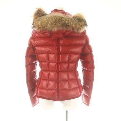 Moncler Armoise Fur Down Jacket Hood Outer Short 1 Red BB — view 2