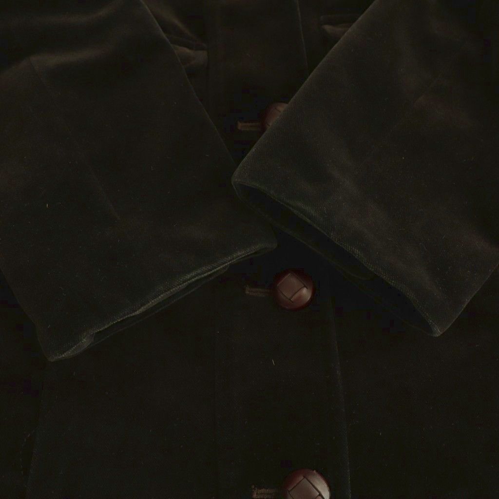 Saint Laurent Velour Jacket Pocket Dark Brown HS — view 8