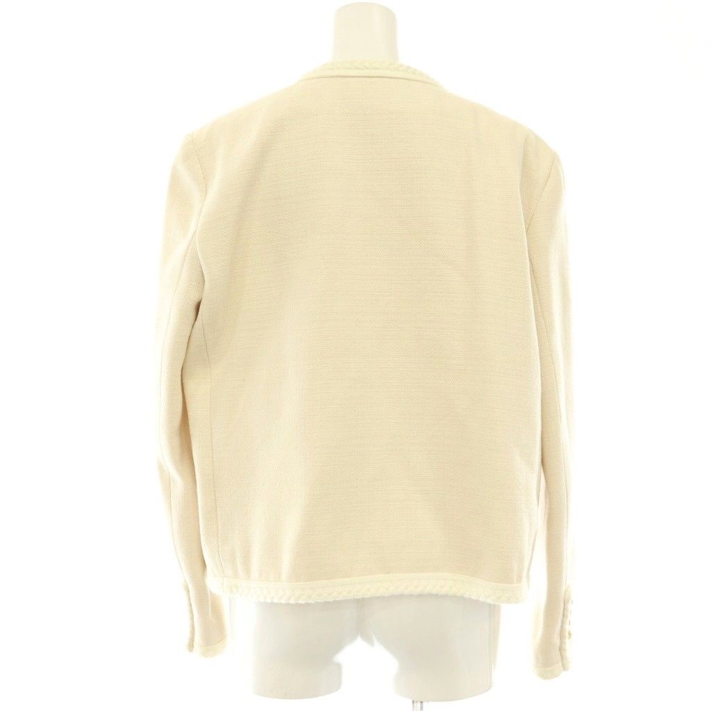 Celine Hedi Slimane Era Silk Collarless Jacket 38 Ivory NR — view 2
